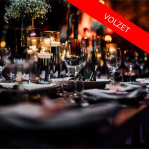 Zaterdag 19/10 Receptie, diner en afterparty